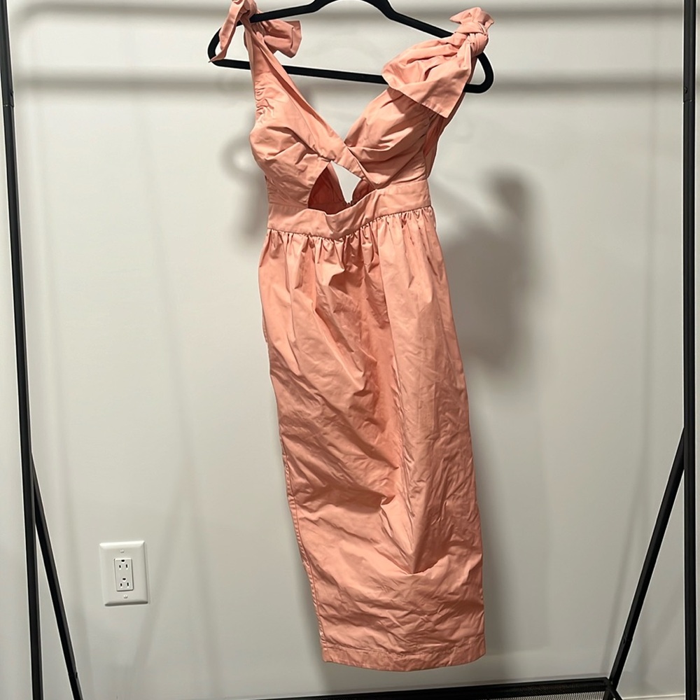 ALICE McCALL pink ballet love is greed, off the shoulder bow dress, size 0.